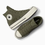 Converse Chuck Taylor All Star Lift Kadın Yeşil Süet Platform Sneaker