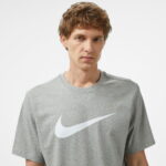 Nike Sportswear Icon Swoosh Erkek Gri T-Shirt