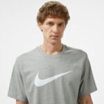 Nike Sportswear Icon Swoosh Erkek Gri T-Shirt