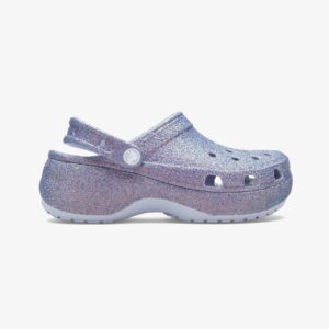 دمپایی بنفش زنانه زرق و برق دار Crocs Platform Irid