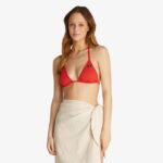 Calvin Klein Üçgen Kadın Kırmızı Bikini Üstü