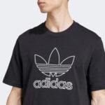 adidas Adicolor Outline Trefoil Erkek Siyah T-Shirt