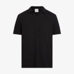 Calvin Klein Linen Cotton Cuban Collar Erkek Siyah Polo