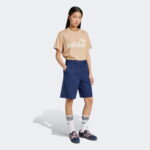 شورت آبی زنانه آبی آدیداس پینستریپ برمودا - تصویر 14