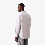 Calvin Klein Stripe Oxford Relaxed Erkek Mor Gömlek