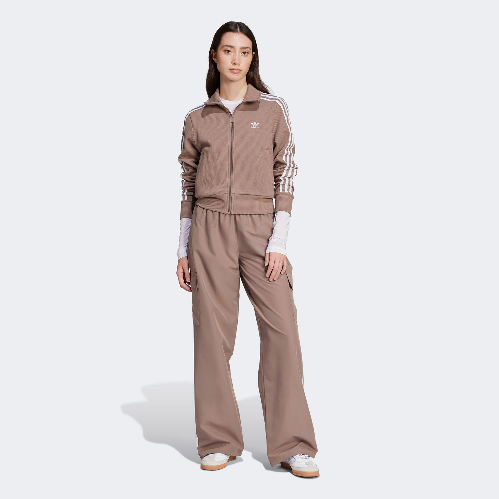 E5Fe3978-3Da5-436A-8C16-B226B5D8D3C9_Size2000X2000_Cropcenter Adidas Knitted Top Kadın Kahverengi Eşofman Üstü