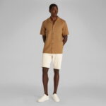 Calvin Klein Cotton Cuban Erkek Kahverengi Gömlek