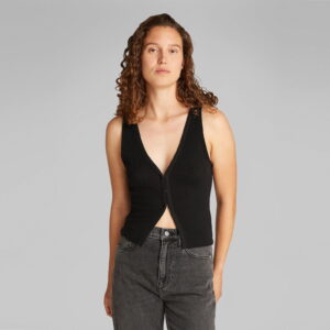 تی شرت بدون آستین مشکی ژاکت زنانه Calvin Klein