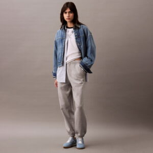 Calvin Klein Monologo French Terry Jogger Kadın Gri Eşofman Altı