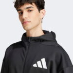 adidas Z.N.E. Full-Zip Erkek Siyah Eşofman Üstü