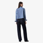 Calvin Klein Cropped Dad Denim Kadın Lacivert Gömlek