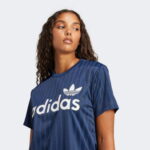 adidas Linear Graphic Boyfriend Kadın Mavi T-Shirt