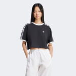 adidas Adicolor 3 Stripes Kadın Siyah Crop T-Shirt