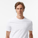 Calvin Klein Smooth Cotton Solid Erkek Beyaz T-Shirt