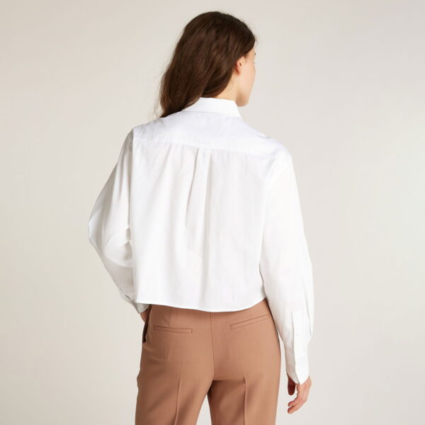 Calvin Klein Soft Cotton Modern Kadın Beyaz Gömlek