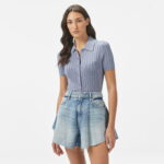 ژاکت آبی زنانه پلو نوزاد ابریشمی کالوین کلاین