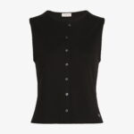 Calvin Klein Kadın Siyah Kolsuz T-Shirt