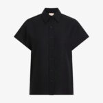 Calvin Klein Linen Blend Kadın Siyah Gömlek