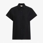 Calvin Klein Linen Blend Kadın Siyah Gömlek