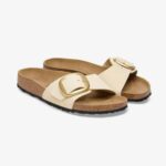 Birkenstock Madrid Big Buckle Nu Kadın Ekru Terlik