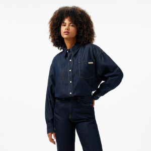 Calvin Klein Oversized Denim Kadın Lacivert Gömlek