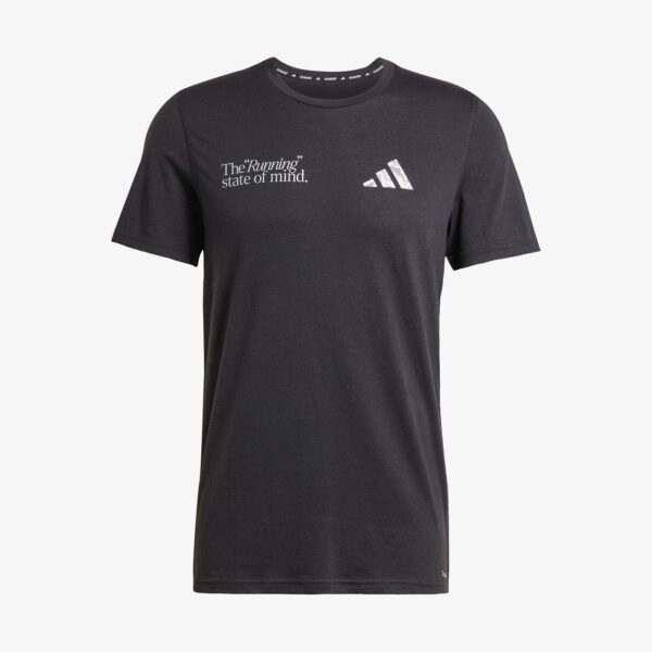 Adidas Ultimate Metallic Graphic Erkek Siyah Koşu T-Shirt
