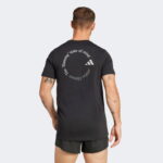 adidas Ultimate Metallic Graphic Erkek Siyah Koşu T-Shirt