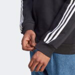adidas Essentials 3 Stripes Fleece Erkek Siyah Günlük Sweatshirt