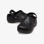 Crocs Classic Platform Lined Clog Noir Kadın Siyah Terlik