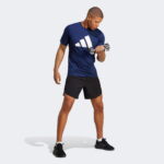 adidas Training Essentials Feelready Logo Training Erkek Mavi Antrenman T-Shirt