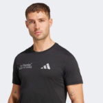adidas Ultimate Metallic Graphic Erkek Siyah Koşu T-Shirt