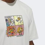 adidas Lil Stripe Comic Graphic Erkek Gri T-Shirt