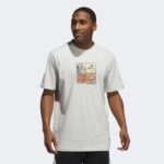 adidas Lil Stripe Comic Graphic Erkek Gri T-Shirt