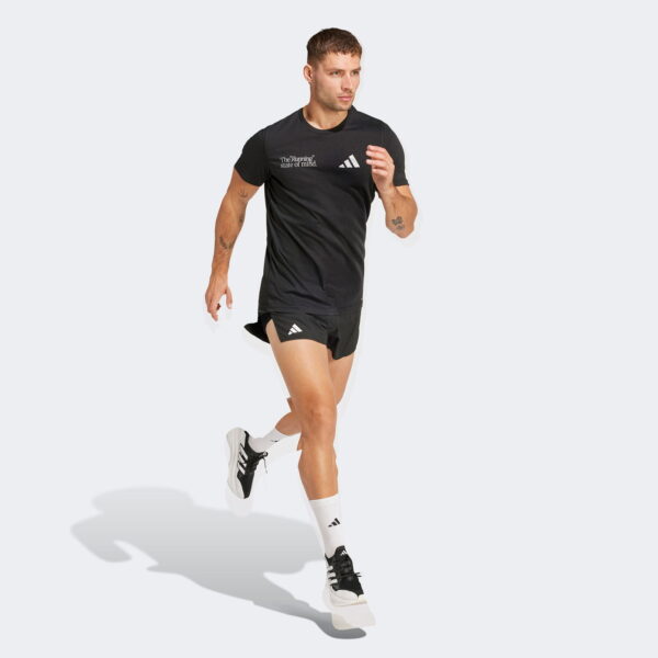 Adidas Ultimate Metallic Graphic Erkek Siyah Koşu T-Shirt