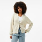 Calvin Klein Mouline Relaxed Kadın Krem Triko