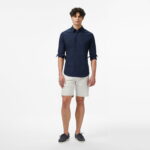 Calvin Klein Solid Stretch Slim Erkek Mavi Gömlek