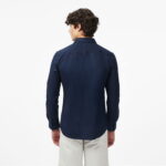 Calvin Klein Solid Stretch Slim Erkek Mavi Gömlek