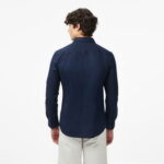 Calvin Klein Solid Stretch Slim Erkek Mavi Gömlek