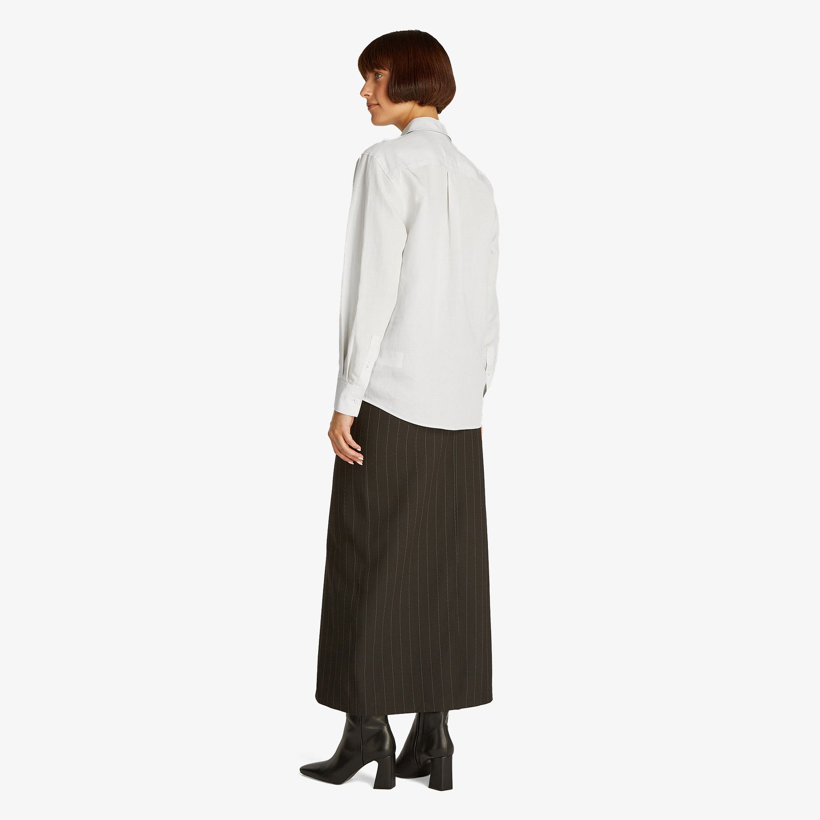 6Dd37B81-898A-4B2A-A927-2C3Bb0203C4A_Size2000X2000_Cropcenter Calvin Klein Linen Blend Regular Kadın Bej Gömlek