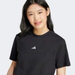 adidas Essentials Small Logo Cotton Kadın Siyah T-Shirt