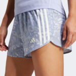 adidas Own the Run 3 Stripes Kadın Gri Şort