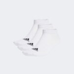 جوراب سفید یونیسکس 3 تکه لباس ورزشی نازک و سبک آدیداس بدون مچ