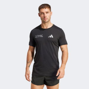 adidas Ultimate Metallic Graphic Erkek Siyah Koşu T-Shirt