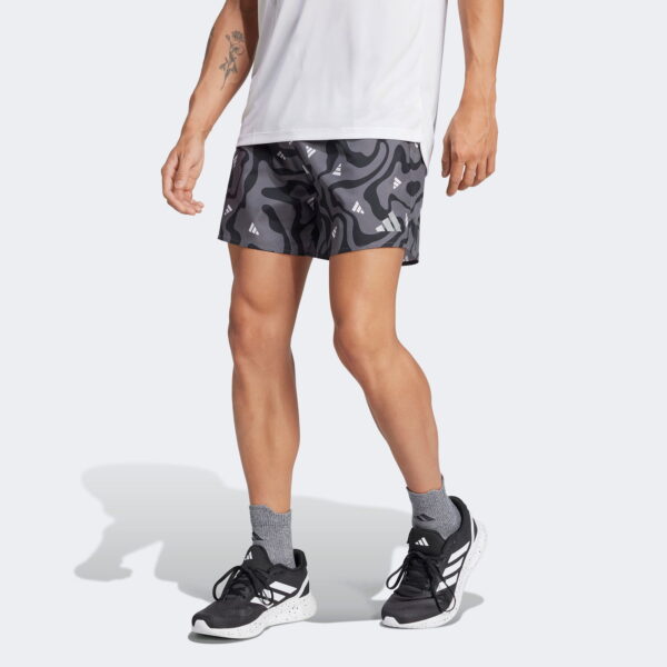 Adidas Run It Koşu Brand Love Erkek Siyah Koşu Şortu