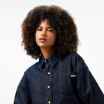 Calvin Klein Oversized Denim Kadın Lacivert Gömlek