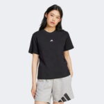 adidas Essentials Small Logo Cotton Kadın Siyah T-Shirt