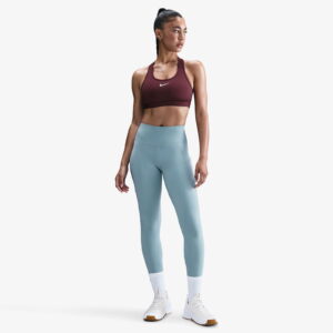 سینه بند بورگوندی زنانه Nike Swoosh با پشتیبانی متوسط