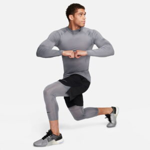 تی شرت آستین بلند خاکستری مردانه Nike Dri-Fit Pro