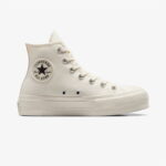 کفش کتانی پلت فرم کرم زنانه Converse چاک تیلور All Star Lift - تصویر 26