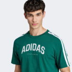 adidas Codes Collegiate Linear Graphic Erkek Yeşil T-Shirt